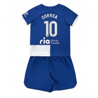 Billiga Atletico Madrid Angel Correa #10 Barnkläder Borta fotbollskläder till baby 2023-24 Kortärmad (+ Korta byxor)